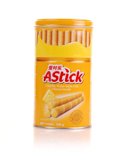 【2件起售】astick/爱时乐芝士味威化卷心酥330克