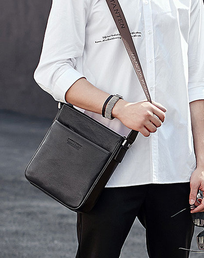 商务休闲男士斜挎包男款单肩包头层牛皮真皮男包背包