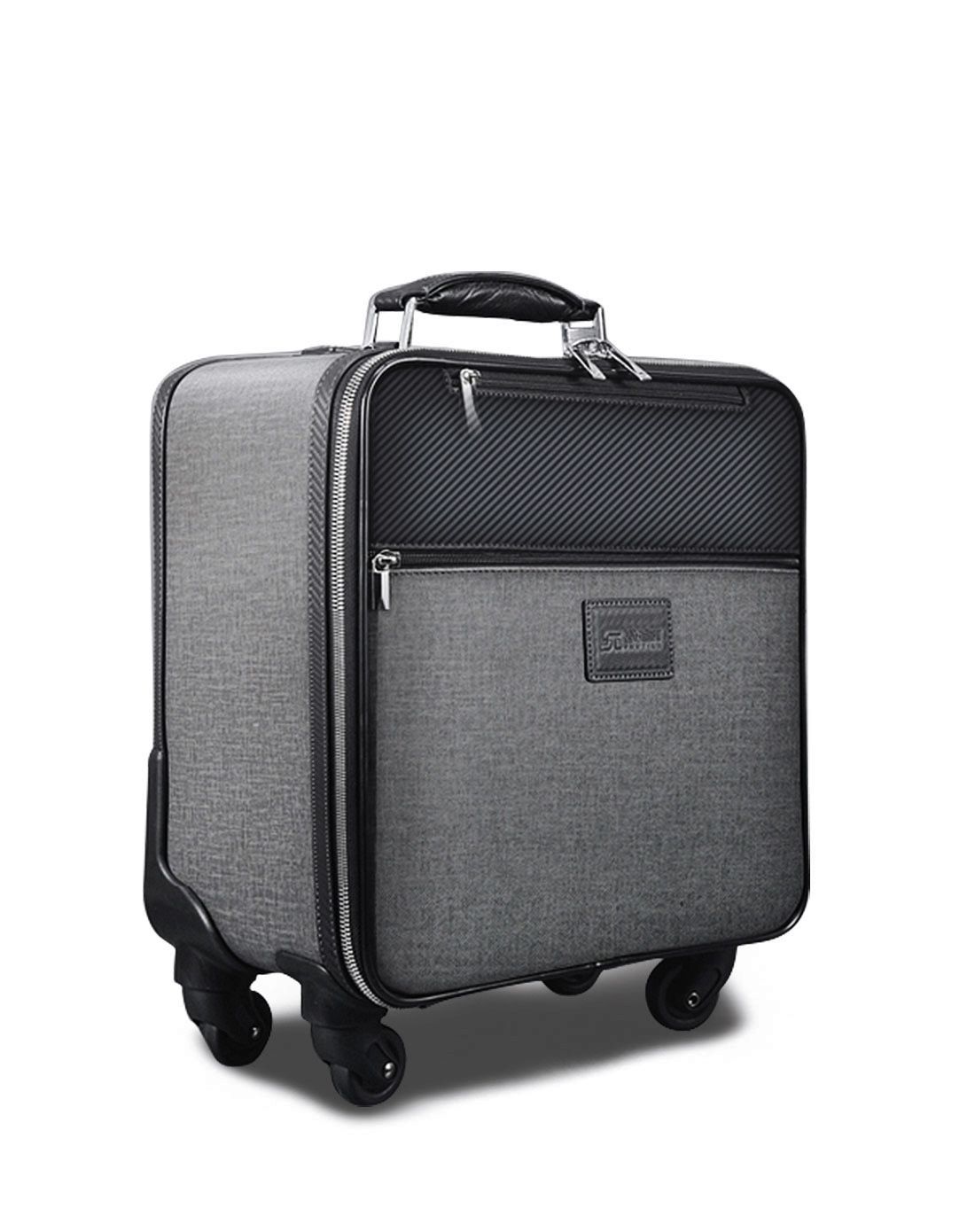 男士商务经典拉杆箱15寸灰色