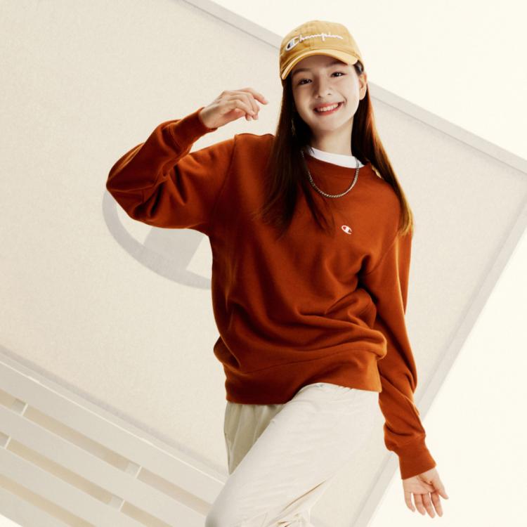 CHAMPION Champion 【品牌直营】秋冬情侣款潮流运动宽松小C标logo百搭长袖卫衣