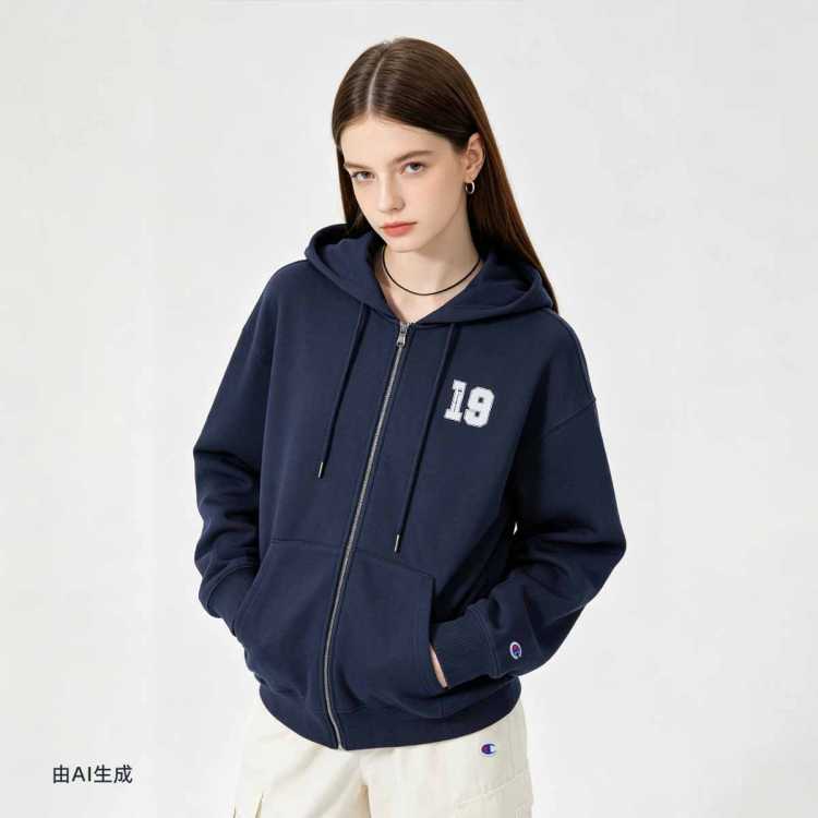 Champion 【冠军品牌】秋季男女同款拉链卫衣外套连帽休闲开衫美式潮流