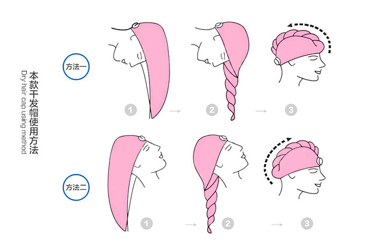 加厚吸水长发速干发帽