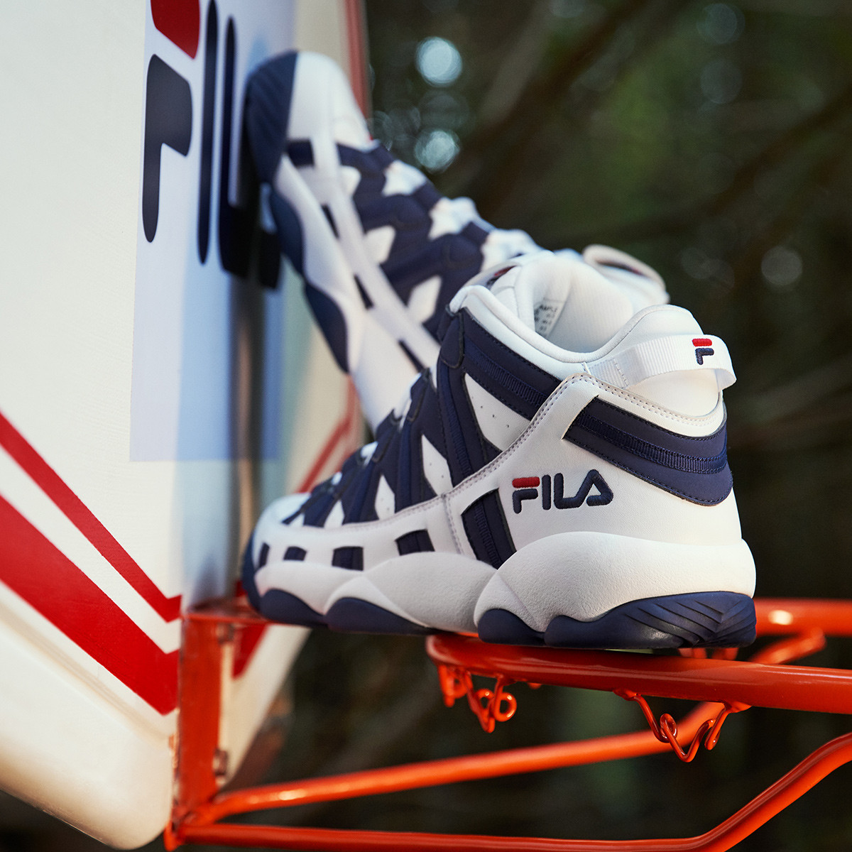 斐乐fila 2018冬季新品 spaghetti复古撞色中帮加厚男