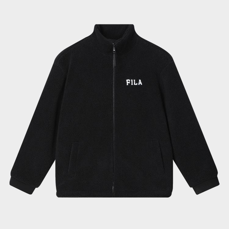 Fila 【杨幂力荐】情侣款仿羊羔绒外套男女同款舒适针织长袖外套