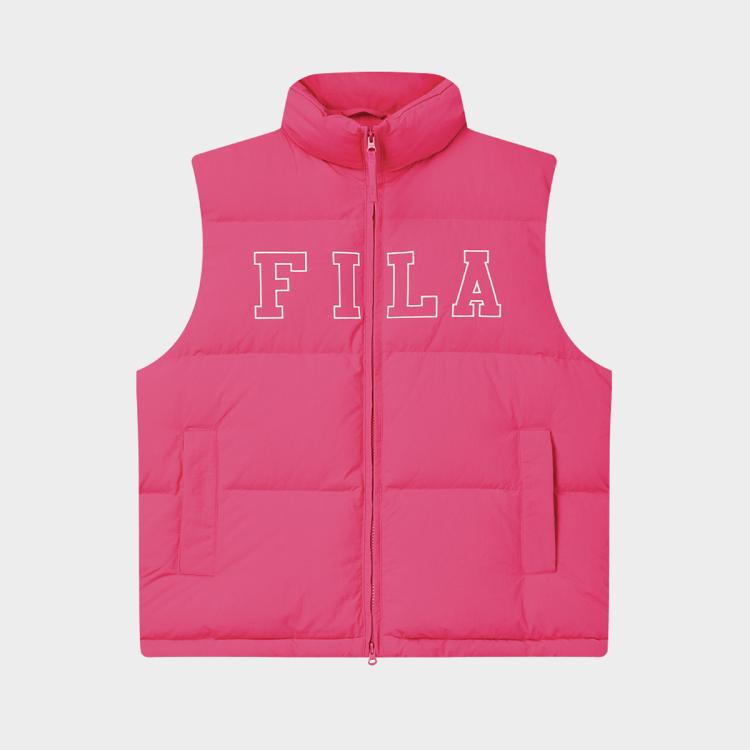 FILA 【情侣款】时尚休闲舒适日常运动马夹男女同款羽绒马甲