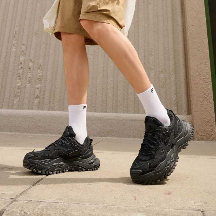 FILA 斐乐硬糖丨潮牌厚底增高老爹鞋男鞋通勤百搭轻便低帮厚底休闲鞋