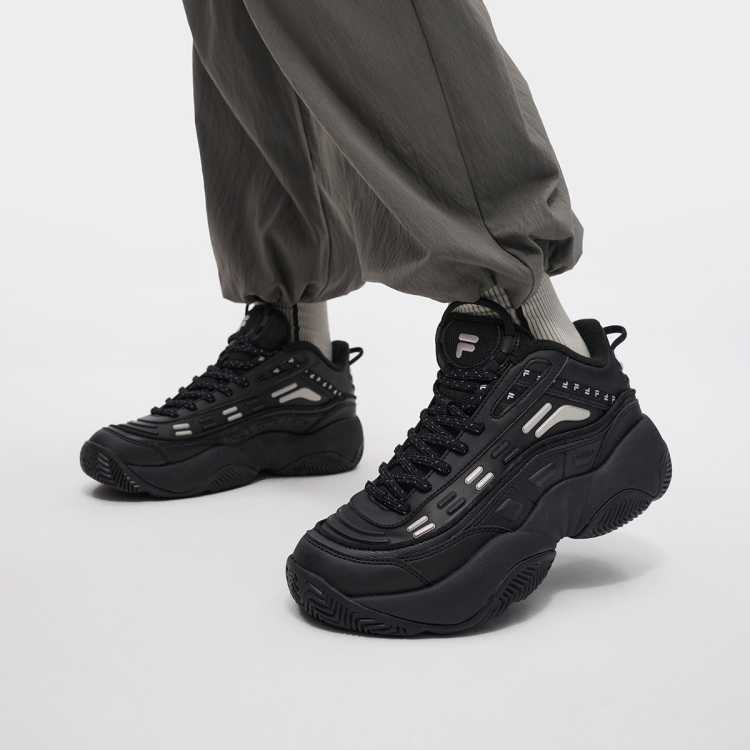 FILA 斐乐中帮火焰鞋丨潮牌运动休闲鞋女鞋加绒厚底复古篮球鞋
