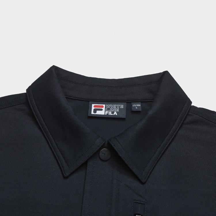 FILA 斐乐行政夹克丨商务行政夹克男士时尚工装微弹舒适针织长袖外套