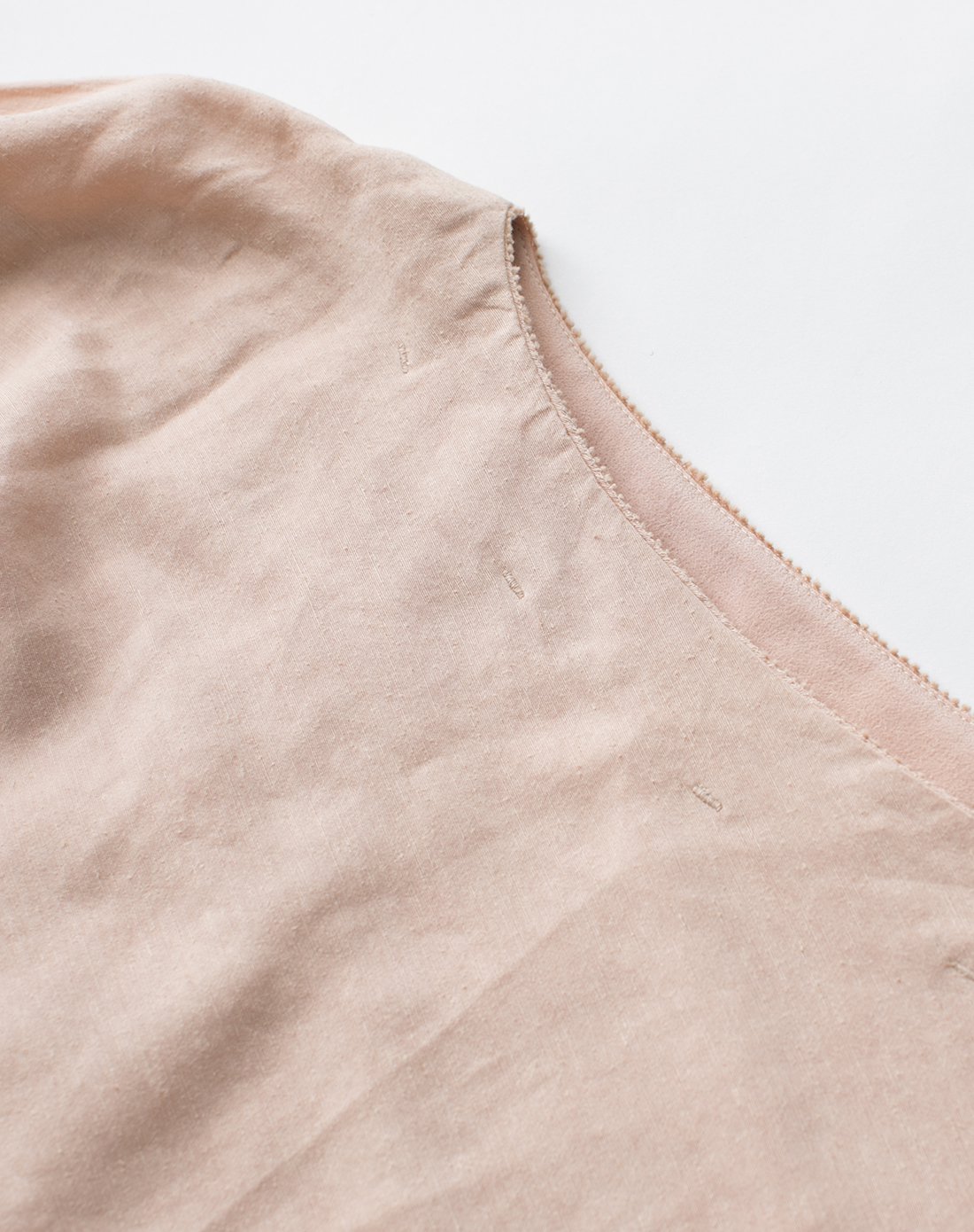 丝麻绸一字领八分袖不规则宽松中长打底衫