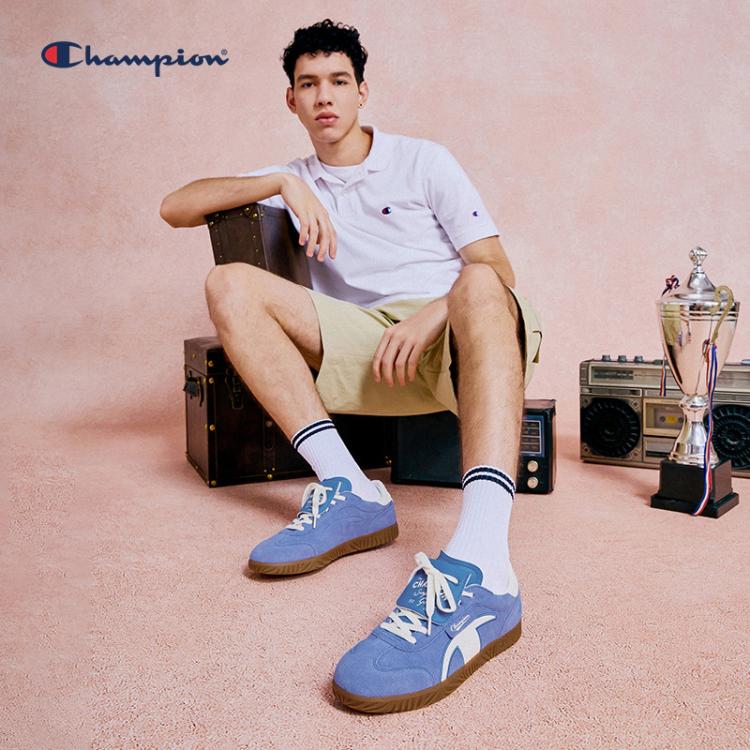 CHAMPION Champion 【品牌直营】德训鞋T头复古经典百搭运动休闲鞋低帮白鞋男