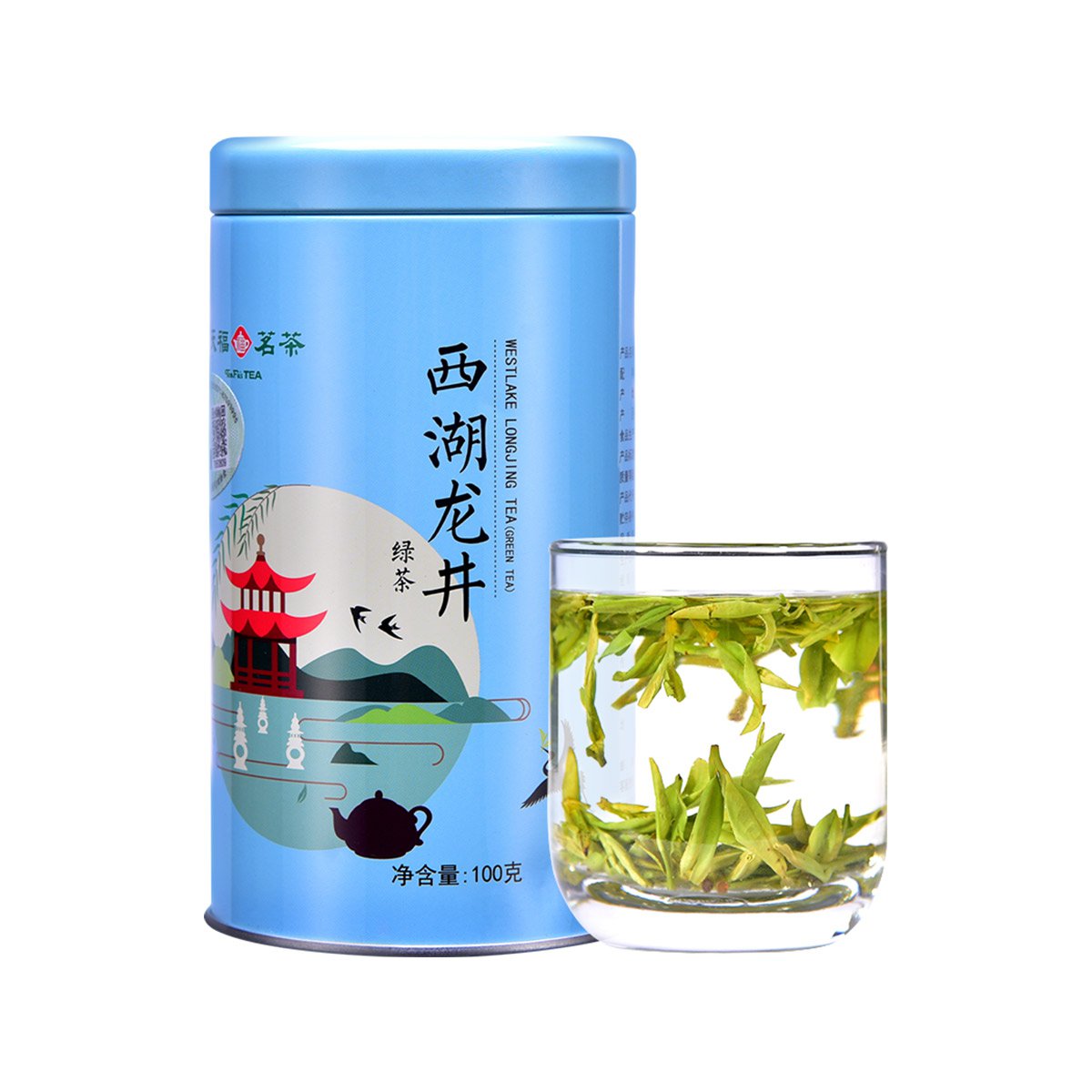 天福茗茶绿茶浙江西湖龙井臻品100g6921595415366_唯品会