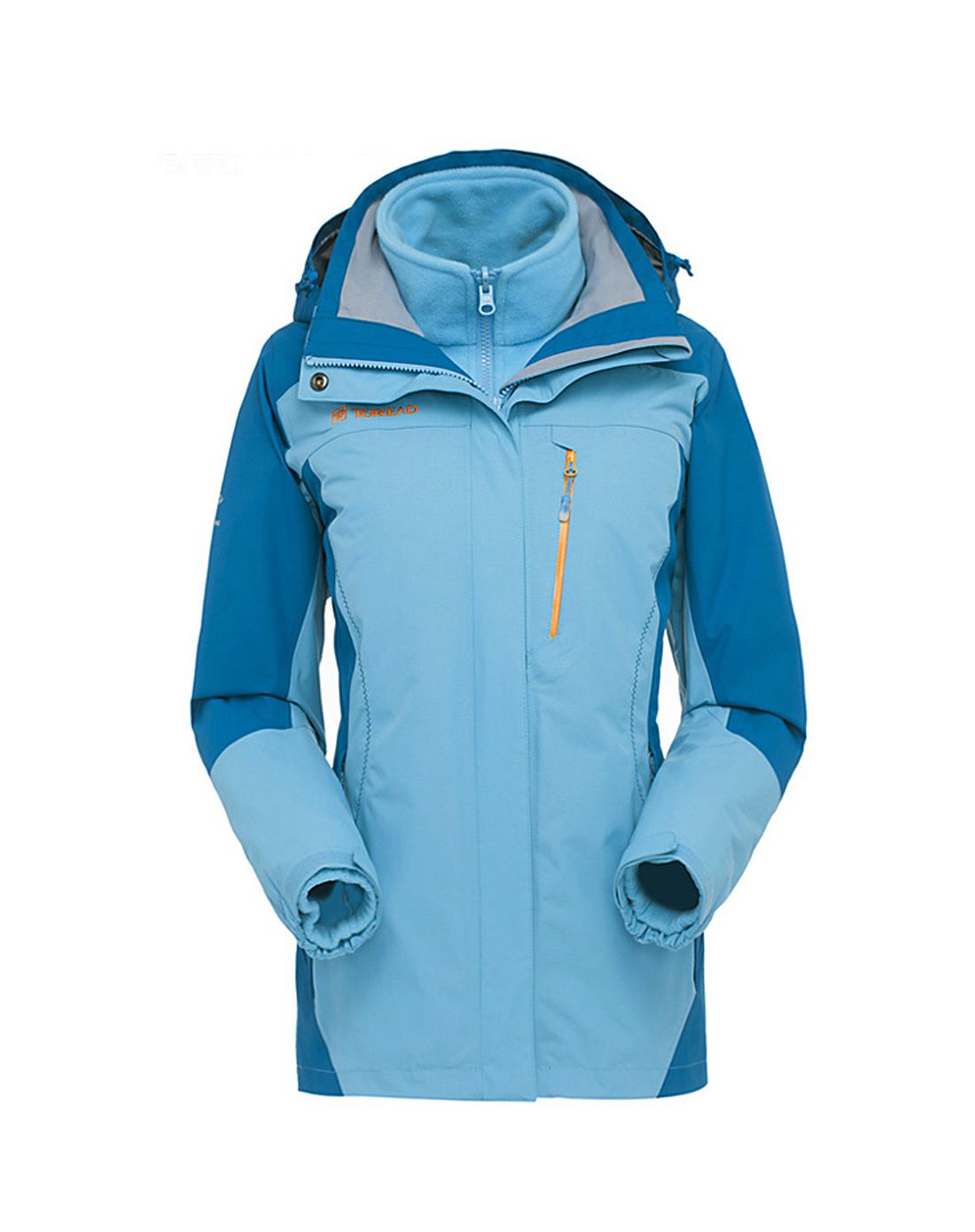 防水透湿 女款二合一冲锋衣玛雅蓝/蔚蓝