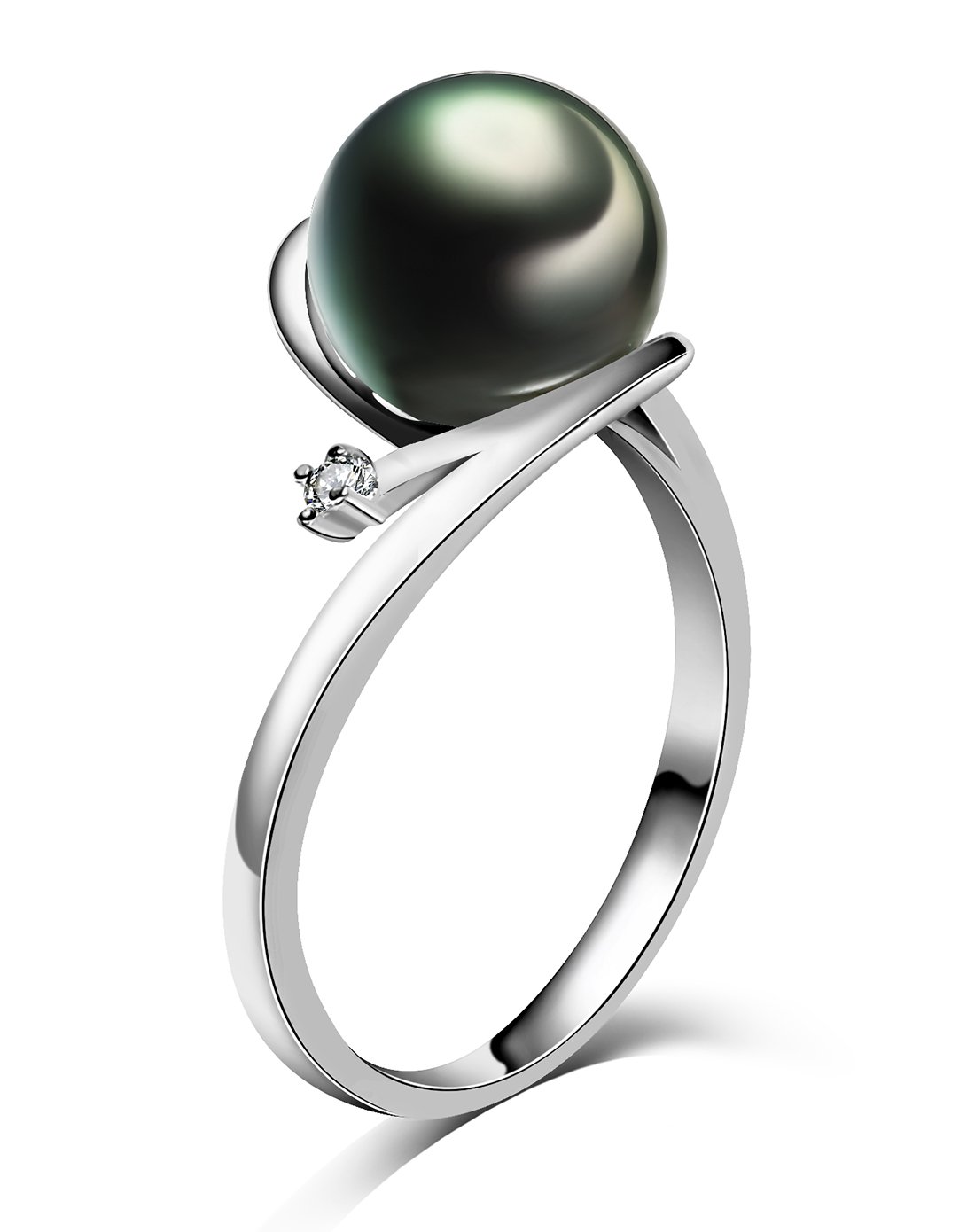 秋冬款阮仕/ruans 925银镶锆石海水黑珍珠戒指13