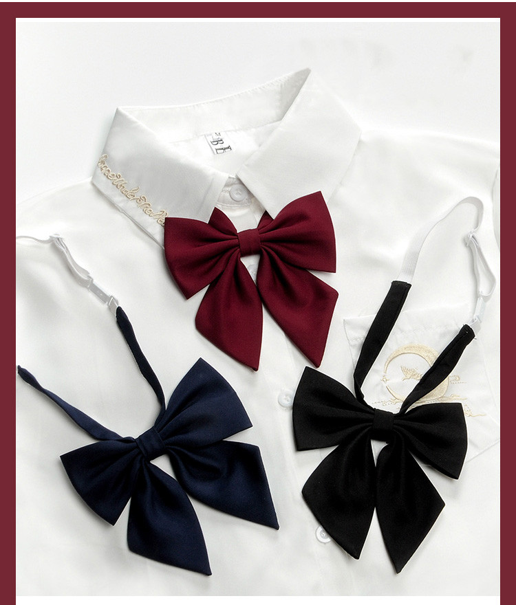 制服纯色领结女学院风学生校服衬衫水手服斜角蝴蝶结