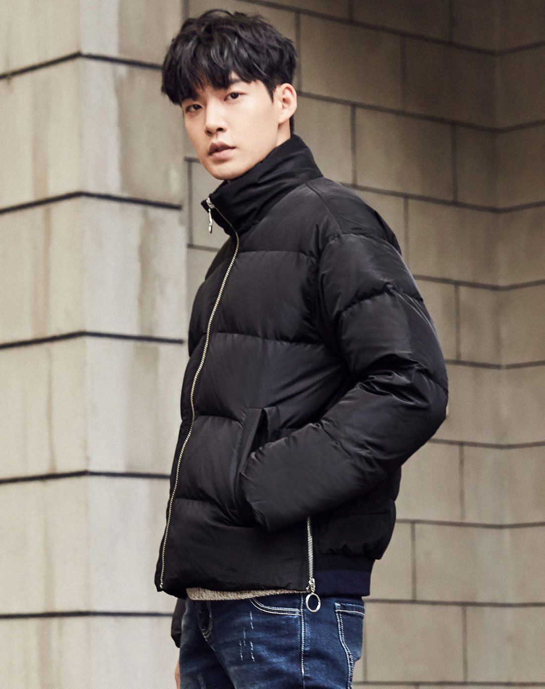 韩都衣舍amh男装特卖旗舰店韩都衣舍amh男士休闲拉链装饰羽绒服外套ll