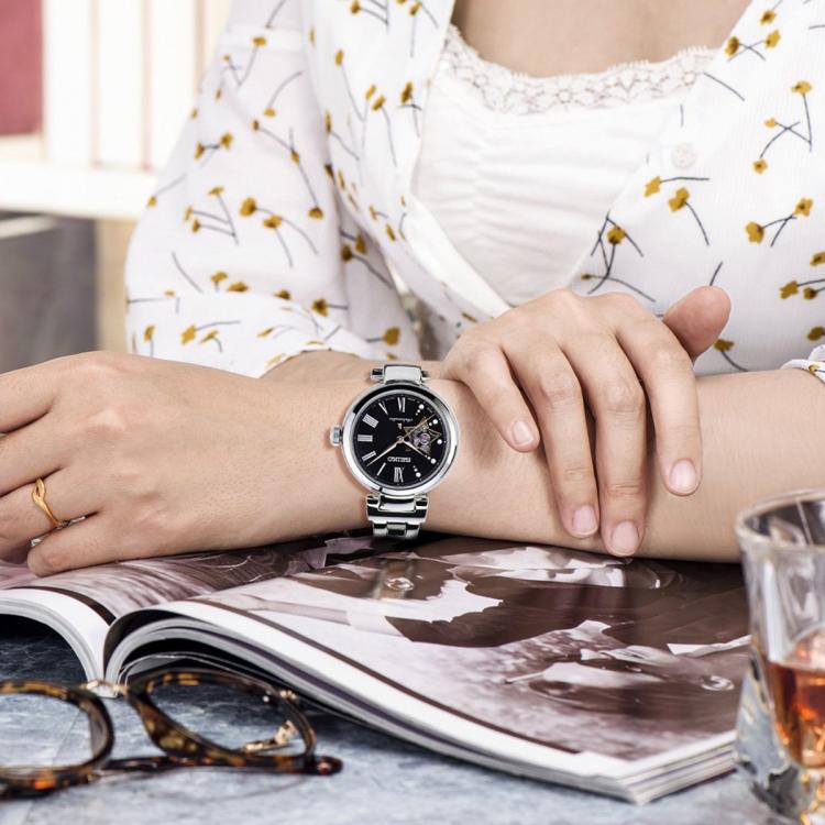 SEIKO精工送礼礼品新款明星同款镂空机械女士手表