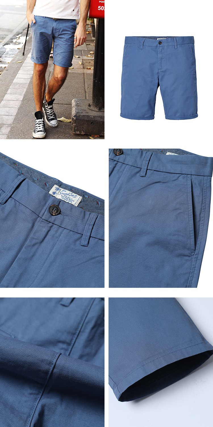 simwood简木男装闲男士纯色短裤海军蓝2代