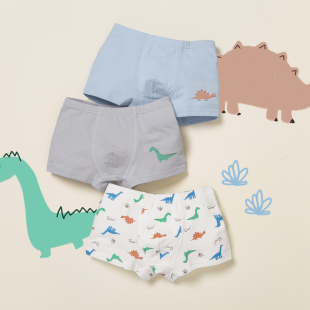 【3条装儿童内裤】迷你巴拉巴拉男童内裤宝宝棉弹透气舒适平角裤