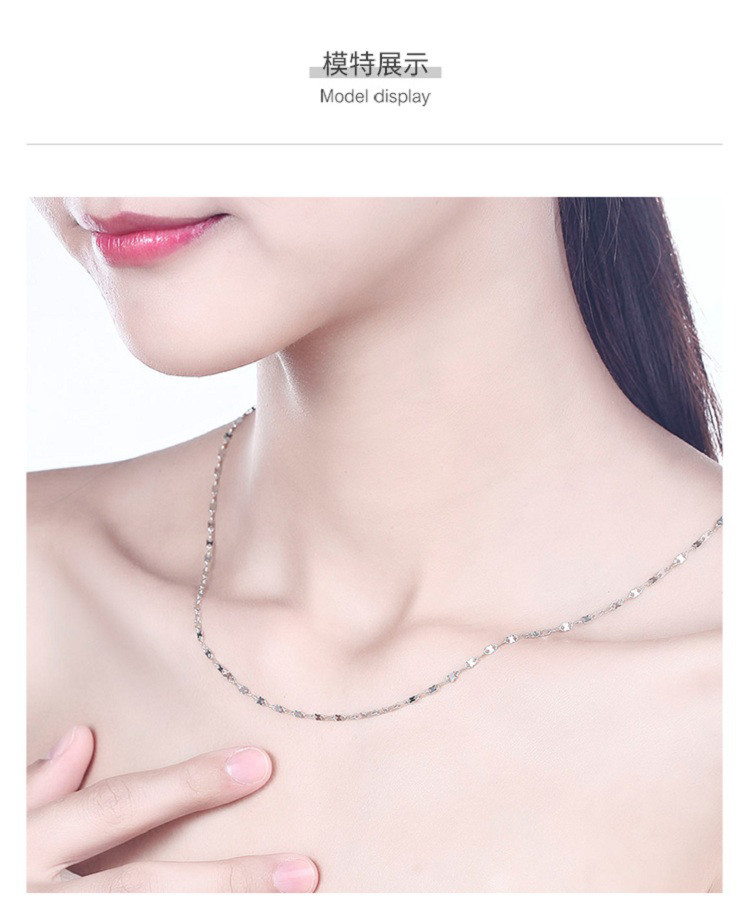 tsl谢瑞麟pt950铂金项链女闪星链素链白金项链