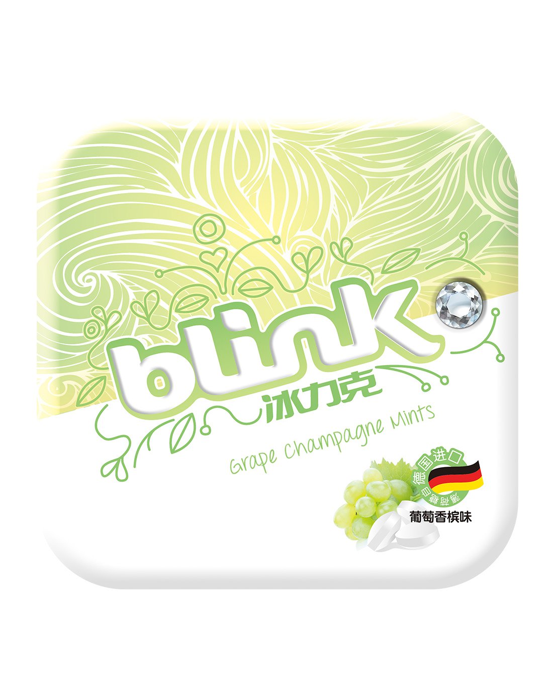 blink冰力克果粉薄荷糖(葡萄香槟味) 15g