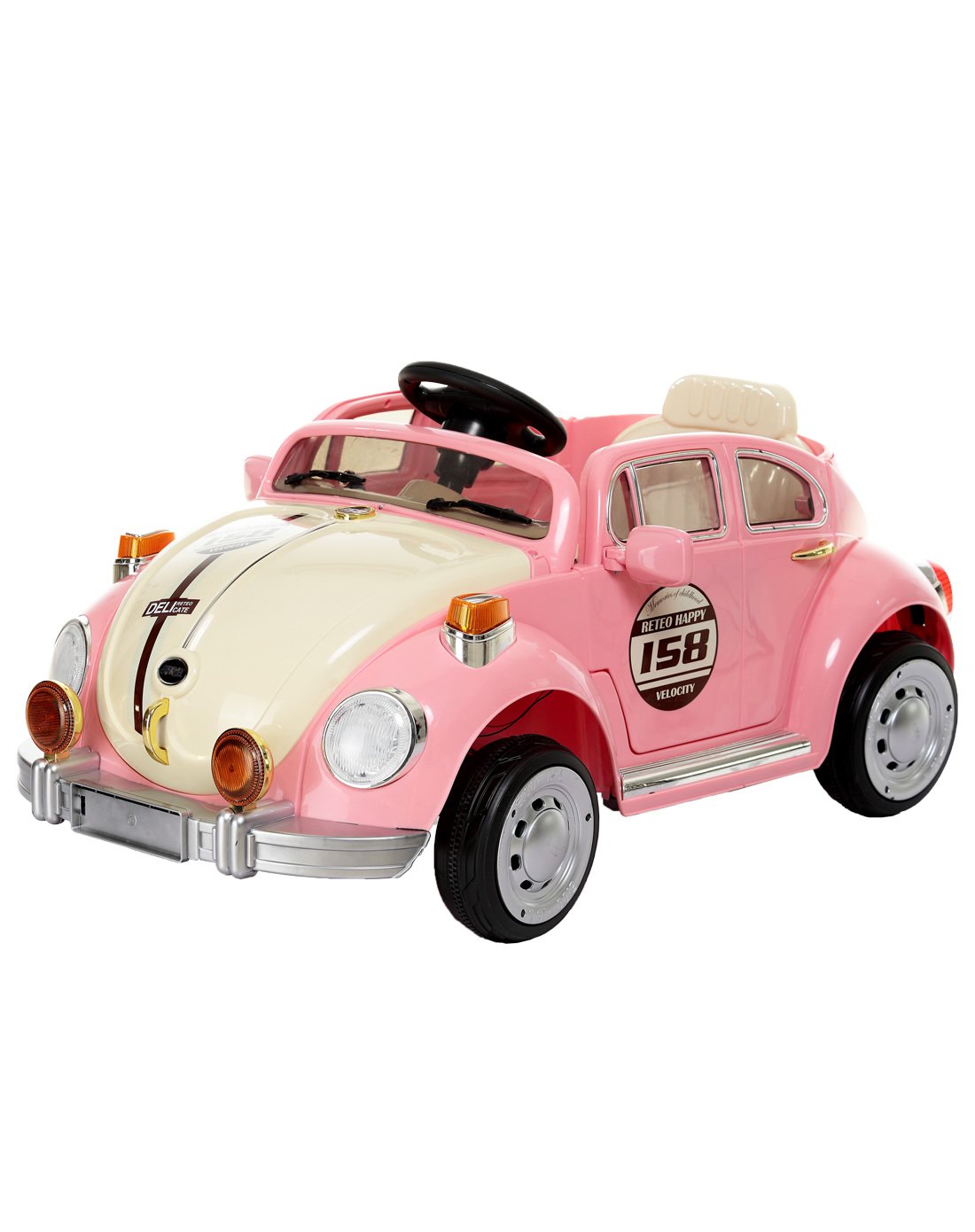 电动车甲壳虫je158四轮电动汽车童车带遥控双驱可坐人玩具车贝瑞佳 果