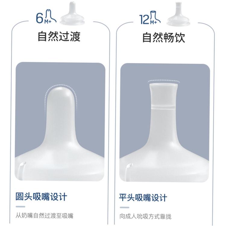 贝亲 第三代自然实感宽口径启衔奶嘴离乳安抚奶嘴6个月以上单只替换装