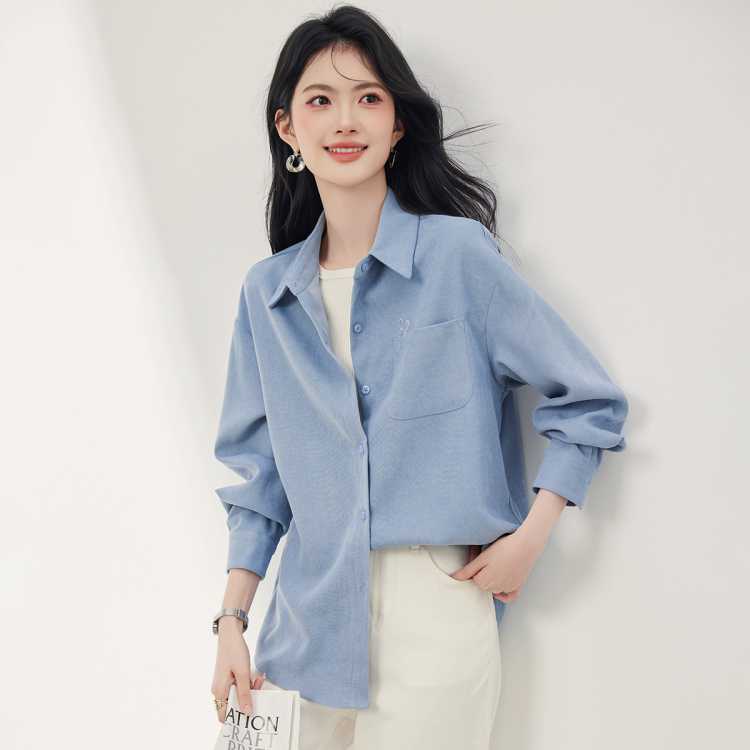 SMEN 2026早秋季时尚百搭衬衫女日常通勤职场气质内搭小个子上衣女
