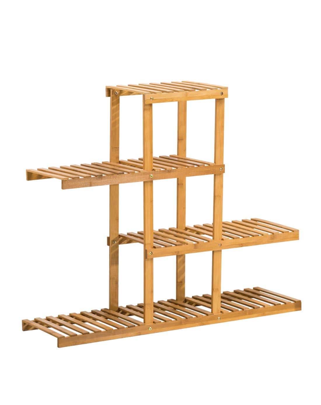 韩式三层实木梯形花架置物架多肉木质家用花架绿萝吊兰植物架室内 不