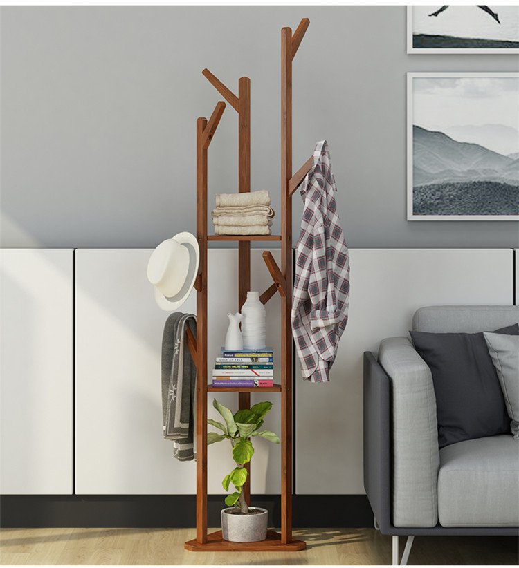 简约家用卧室经济型衣服架子落地挂衣架简易创意三角式包架衣帽架