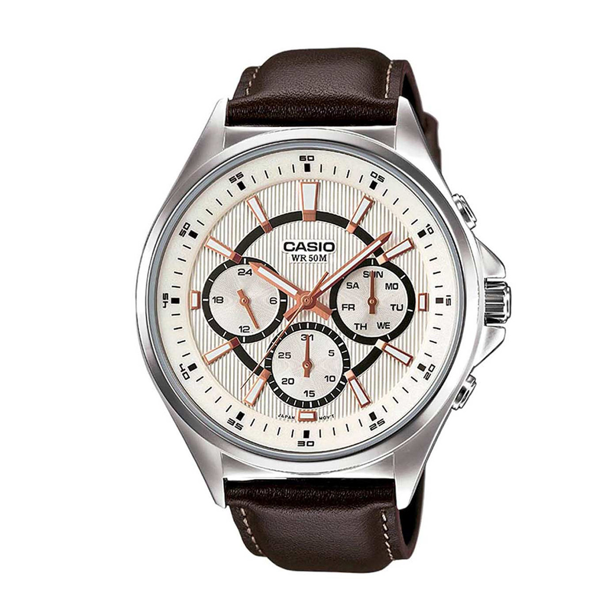 卡西欧【正品授权 全国联保】送礼指针系列时尚简约商务皮带石英男士