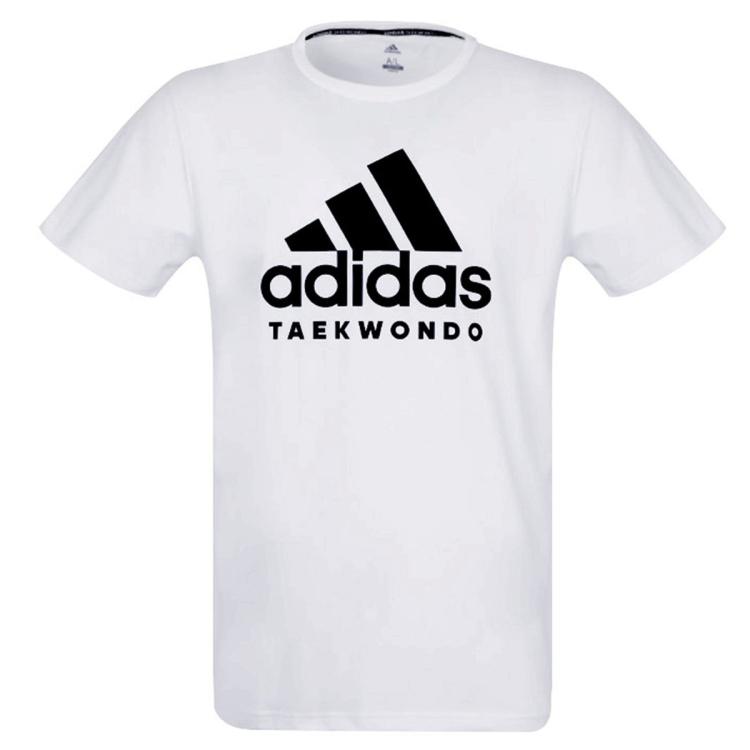 Adidas Originals 2023夏季男士t恤透气舒适短袖圆领运动t恤大logo In White