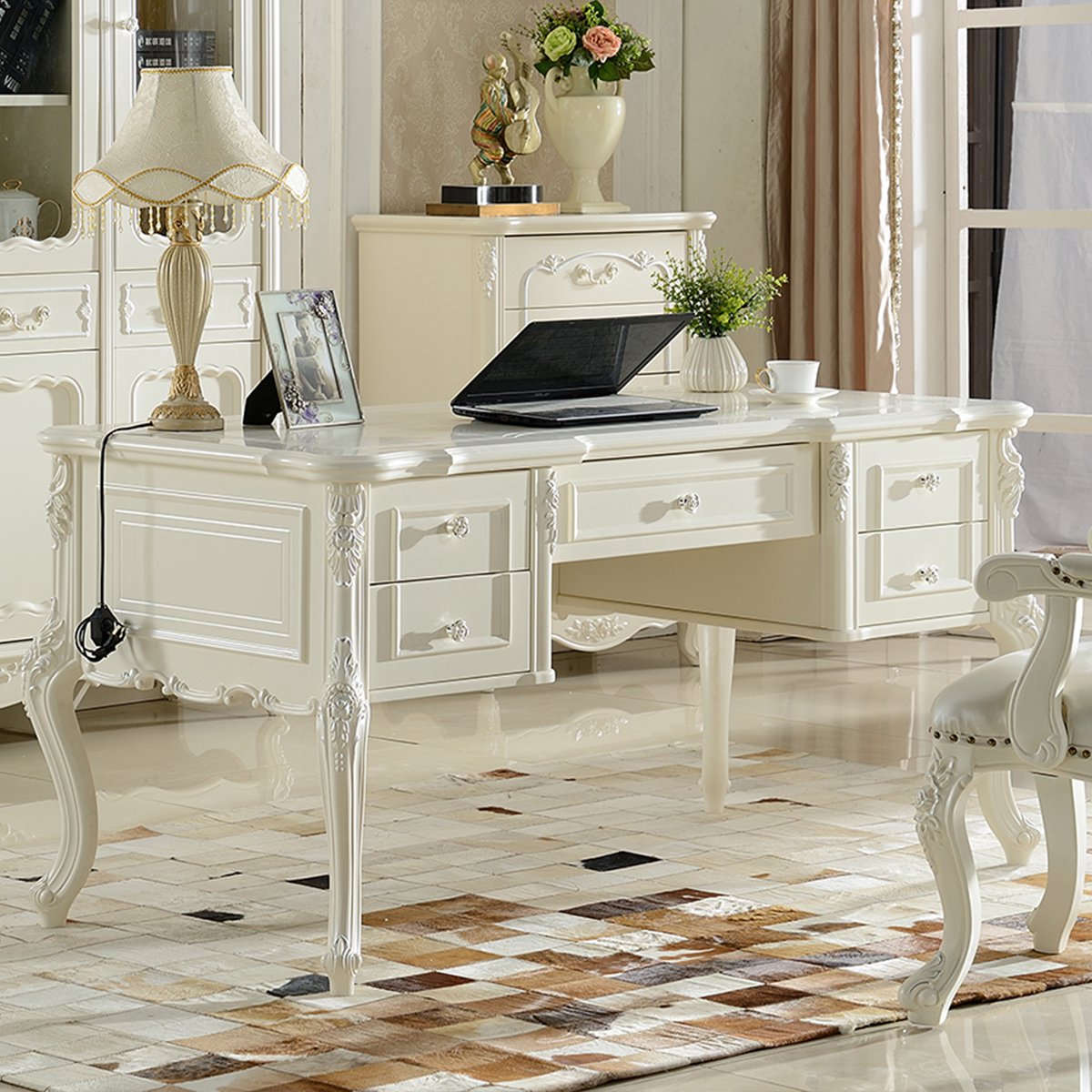 欧式书桌写字台电脑桌办公桌