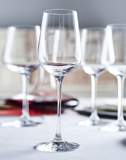 泰国进口无铅水晶玻璃葡萄酒红酒425ml霞多丽高脚杯2只装