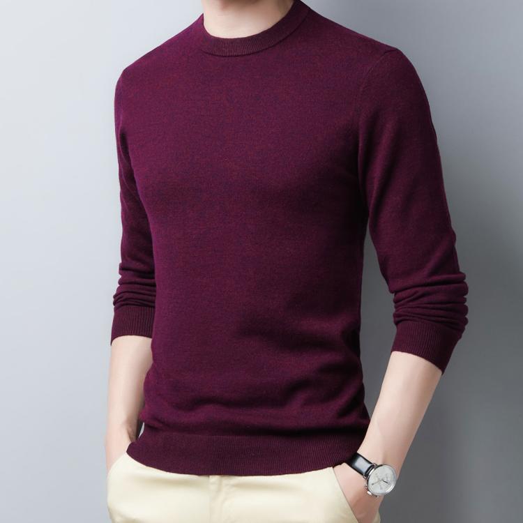 罗蒙 【口碑推荐】羊毛衫男100%羊毛半高领毛衣男半高领男士羊毛衫