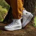 converse 【Run Star Hike】厚底增高男鞋女鞋高帮帆布鞋小白鞋