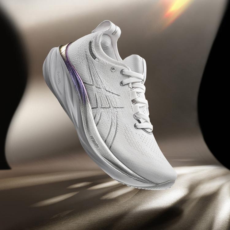 Asics 亚瑟士 Gel-nimbus 26 Platinum 2024新款女子缓震跑步鞋 In White