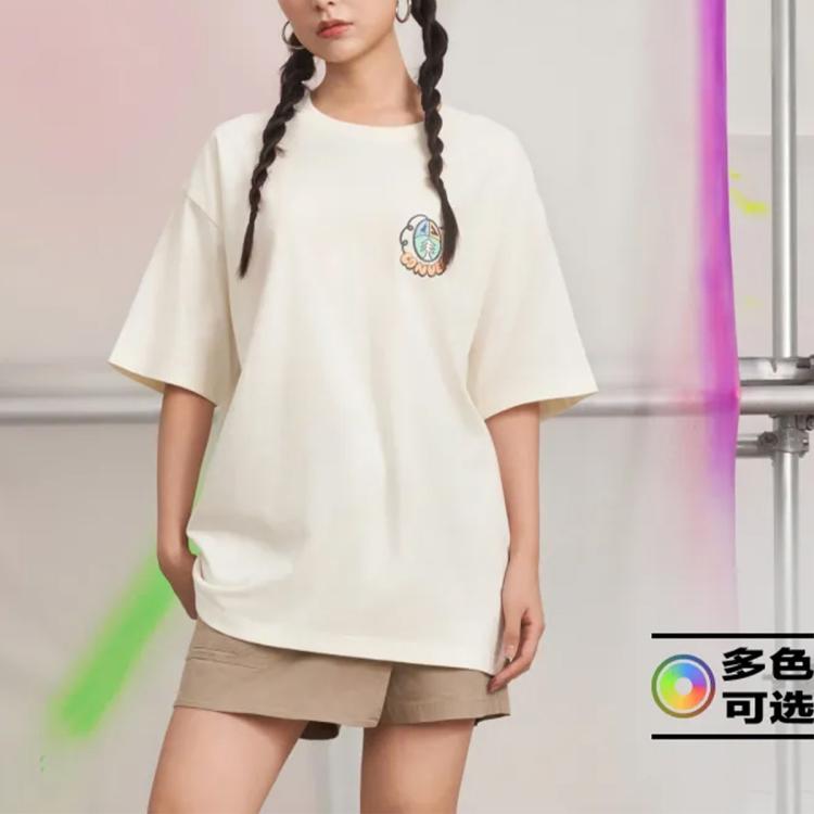 Converse 简约休闲百搭 男女同款短袖t恤 In White