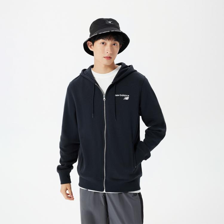 New Balance Nb官方正品男女款运动休闲百搭针织夹克外套mj03907 In Black