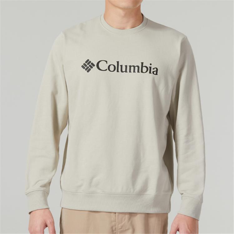 Columbia 男装运动卫衣圆领时尚舒适套头衫针织卫衣上衣 In Gray