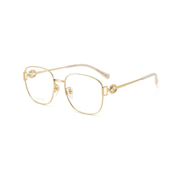 Gucci 光学镜架女款迷链系列时尚潮流金属全框近视眼镜框gg1209o In Yellow