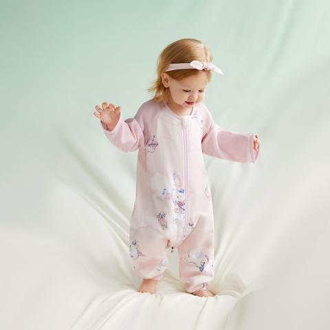 Babycare 【小睡象分腿睡袋】宝宝幼儿长袖吸湿排汗婴儿分腿防踢被儿童薄款 图片 1