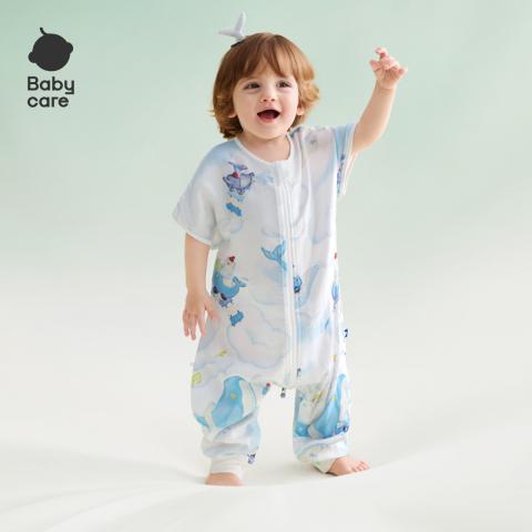 Babycare 【小睡象幼儿短袖分腿睡袋】宝宝夏季薄款婴儿分腿防踢被神器 图片 1
