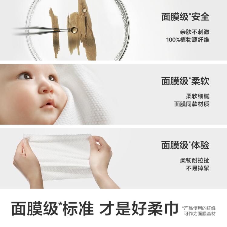 Babycare 【享绵柔巾】小熊巾兔兔巾婴儿干湿两用洗脸巾绵柔巾4包