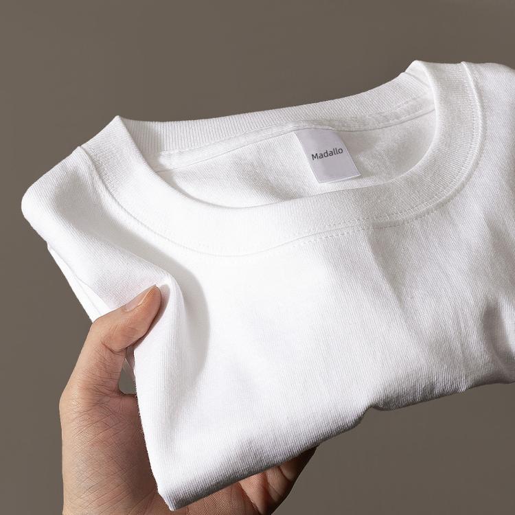 莫代尔 【重磅纯棉】白色长袖t恤打底衫男女春秋季内搭加厚上衣不透
