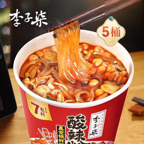 李子柒 李子柒酸辣粉桶装速食红薯粉懒人冲泡即食四川粉丝方便面米线免洗 图片 1