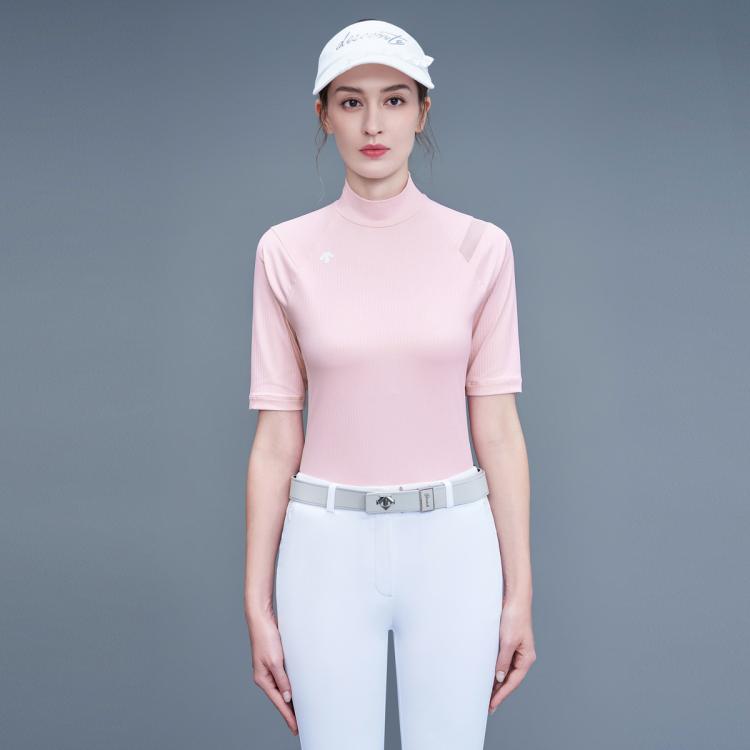 Descente 迪桑特高尔夫 Golf系列 女士短袖polo衫 In Pink