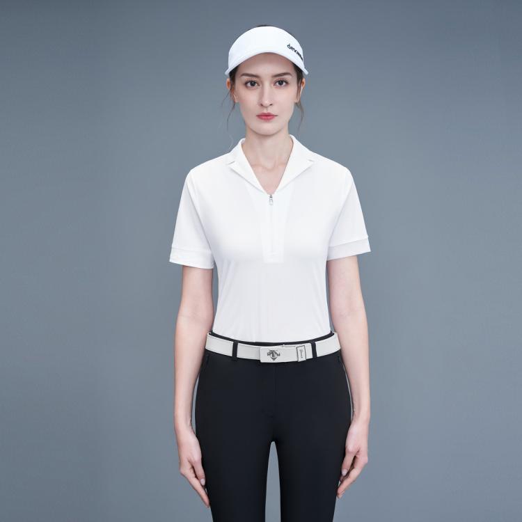 Descente 迪桑特高尔夫 Golf系列 女士短袖polo衫 In White