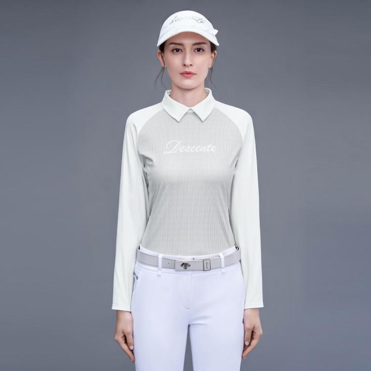 Descente 迪桑特高尔夫 Field系列 女士长袖t恤 In Gray