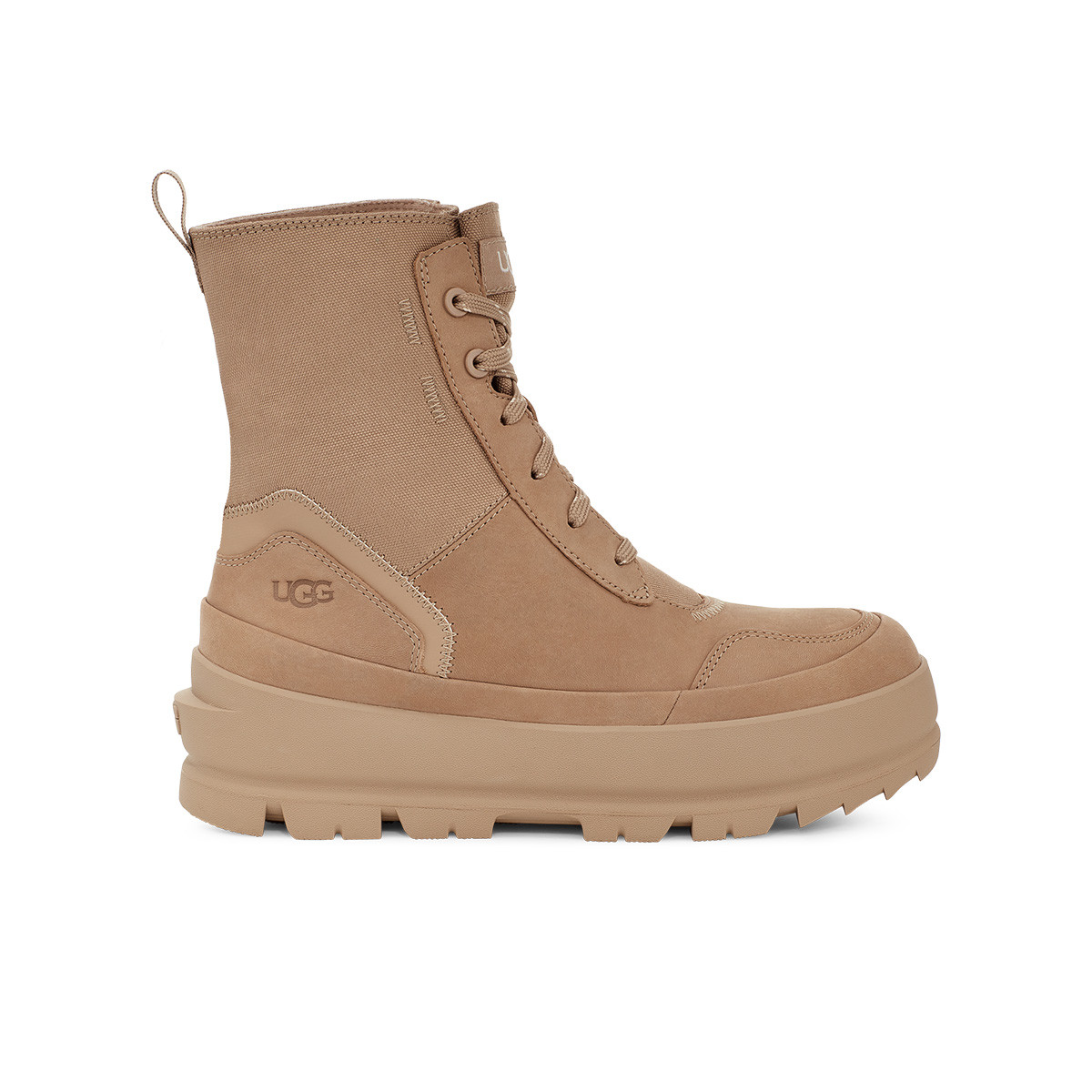 UGG 春秋男女同款系带圆头轮胎厚底时尚马丁靴休闲短靴1143833