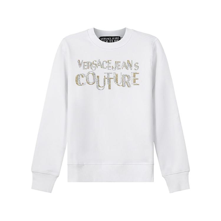 Versace Jeans Couture 女士棉质加绒圆领长袖卫衣运动衫 71hait02 Cf00t In Multi